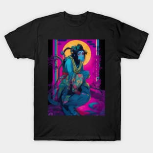 Neon Japanese monkey girl T-Shirt